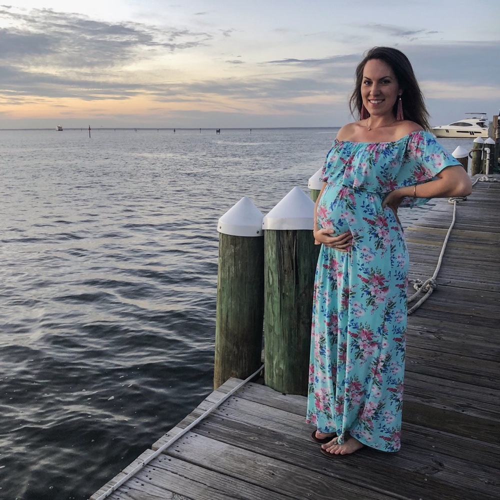 Floral maternity dress